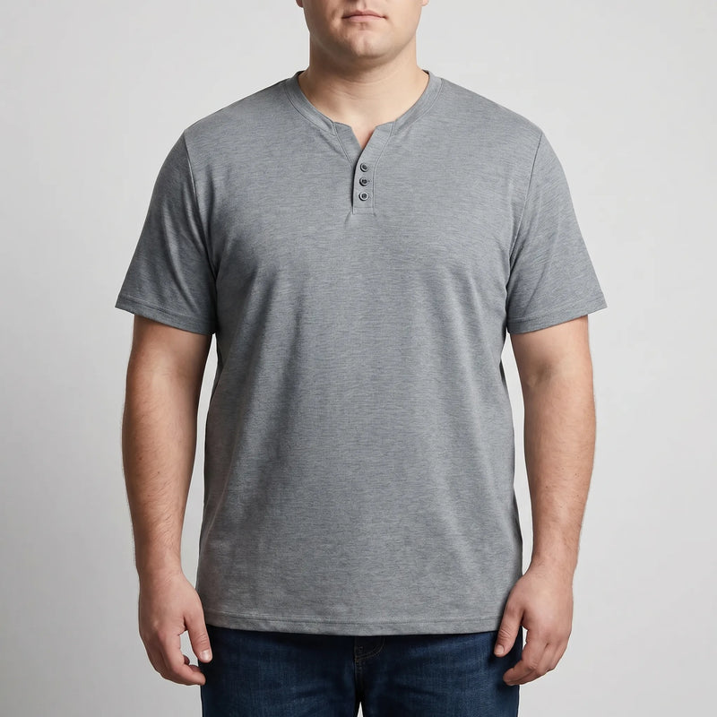 Kurzärmliges T-Shirt Mit 3-Knopf-Leiste - Lewis