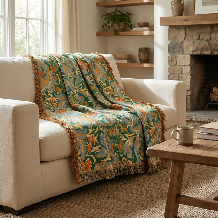 Kuscheldecke Mit Vintage-Blumenmuster - Meadowlyn