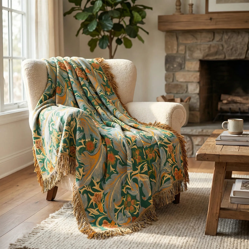Kuscheldecke Mit Vintage-Blumenmuster - Meadowlyn