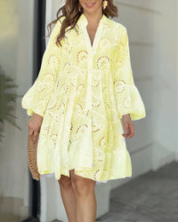 Bequeme Sommerkleid mit Kragen und V-Ausschnitt – Sarah