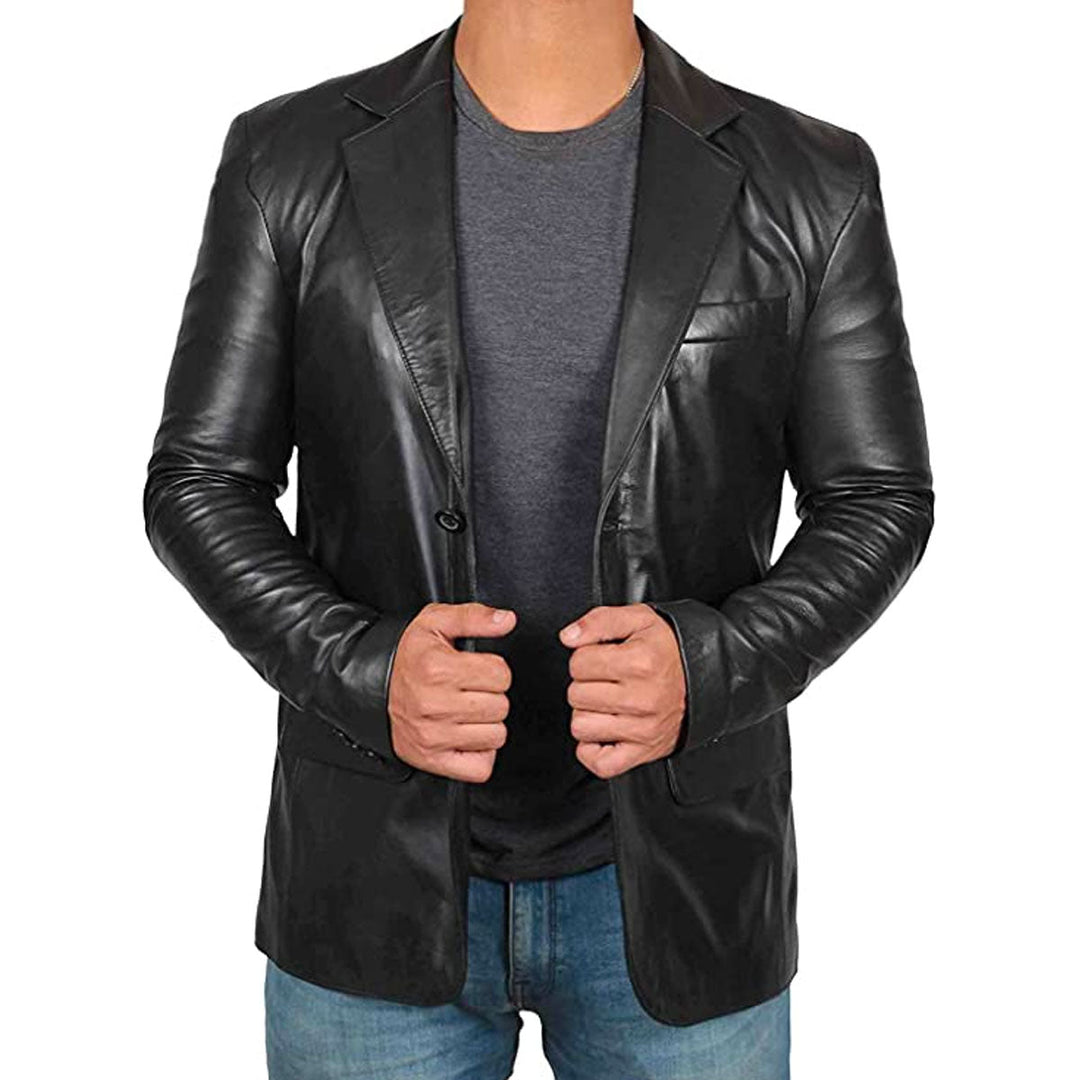 Herren-Lederblazer – Leonardo