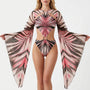 Langarm-Monokini Mit Cut-Outs - Tropina
