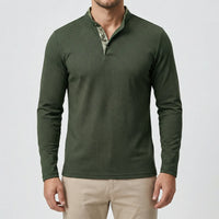 Langarm Poloshirt Mit Stehkragen - Kenan