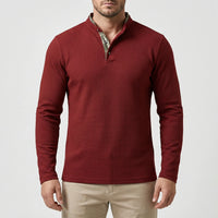 Langarm Poloshirt Mit Stehkragen - Kenan