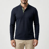 Langarm Poloshirt Mit Stehkragen - Kenan