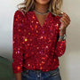 Langarm V Ausschnitt Bluse - Lana