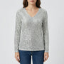 Langarm V Ausschnitt Bluse - Lana