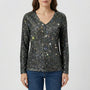 Langarm V Ausschnitt Bluse - Lana