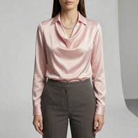 Langärmelige Drapée-Bluse - Ceylin
