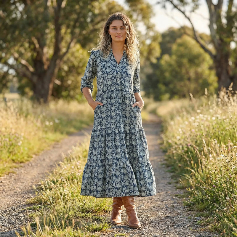 Langärmeliges Maxi Kleid - Joleen