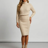 Langärmeliges Midi-Winterkleid - Viktoria