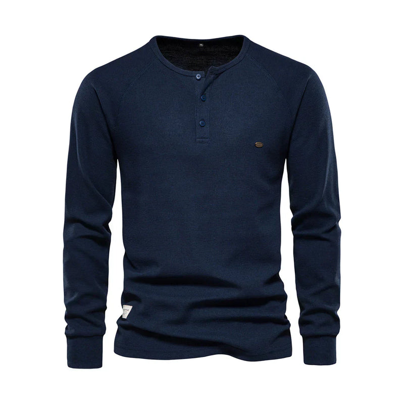 Langarmshirt Mit Knopfleiste - Giuseppe