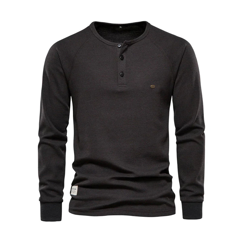 Langarmshirt Mit Knopfleiste - Giuseppe