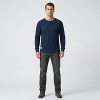 Langarmshirt Mit Knopfleiste - Giuseppe