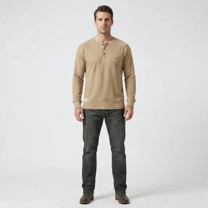 Langarmshirt Mit Knopfleiste - Giuseppe