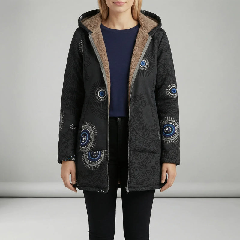 Lange Taillierte Kapuzenjacke - Philine