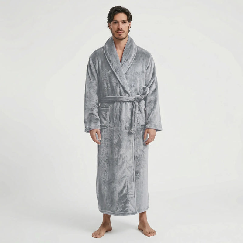 Langer Herren-Bademantel Mit Gürtel - Morris