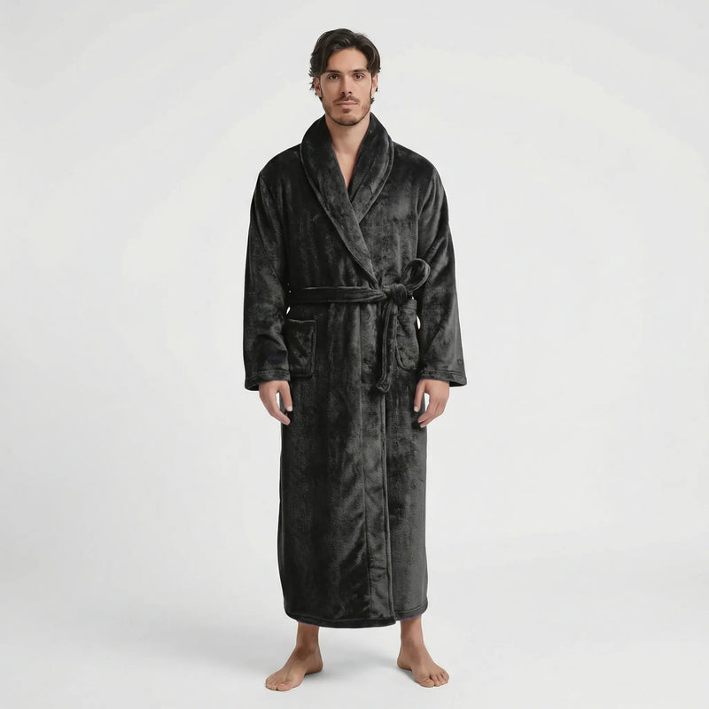 Langer Herren-Bademantel Mit Gürtel - Morris