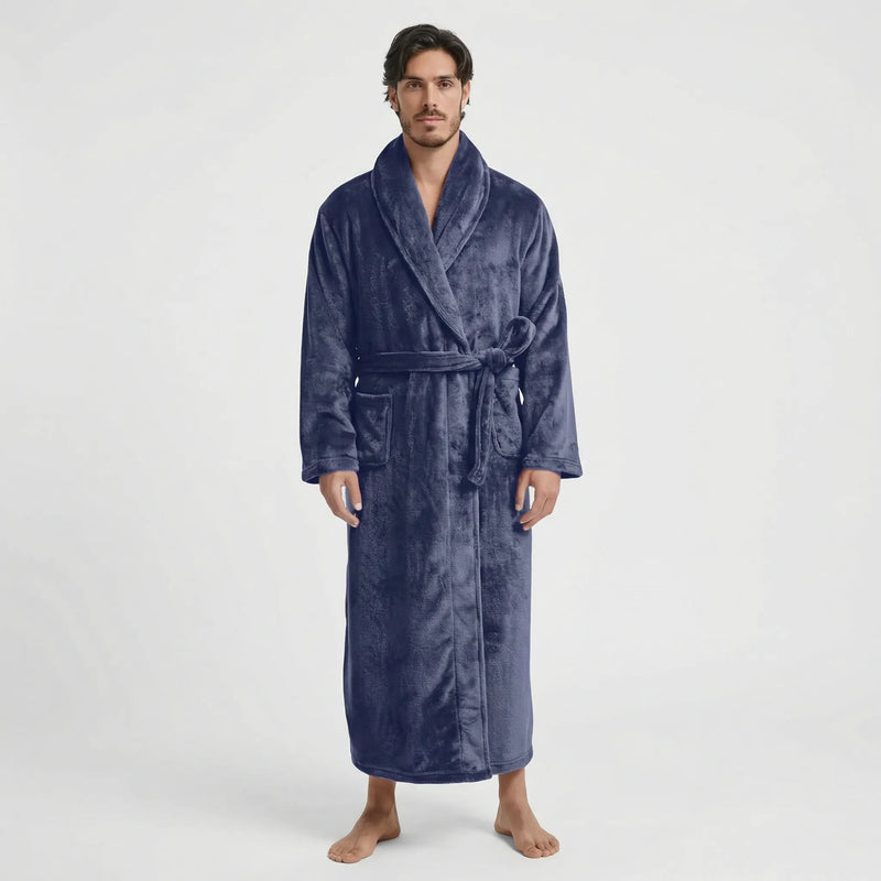 Langer Herren-Bademantel Mit Gürtel - Morris