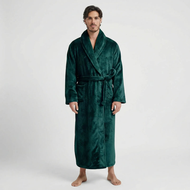 Langer Herren-Bademantel Mit Gürtel - Morris