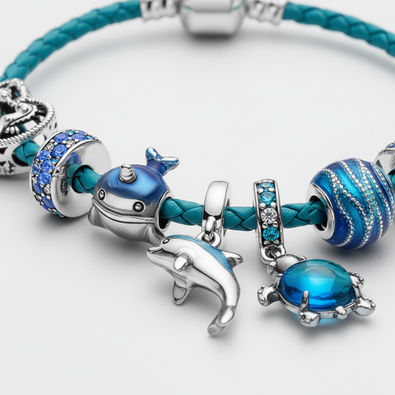 Lederarmband Mit Anhängern - OceanBand