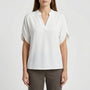Leichte Kurzarm-Bluse Mit V-Ausschnitt - Susie