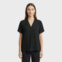 Leichte Kurzarm-Bluse Mit V-Ausschnitt - Susie