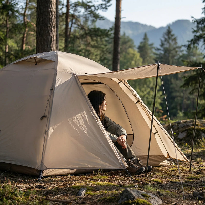 Leichtes Trekkingzelt Für Drei Jahreszeiten -  Campveil