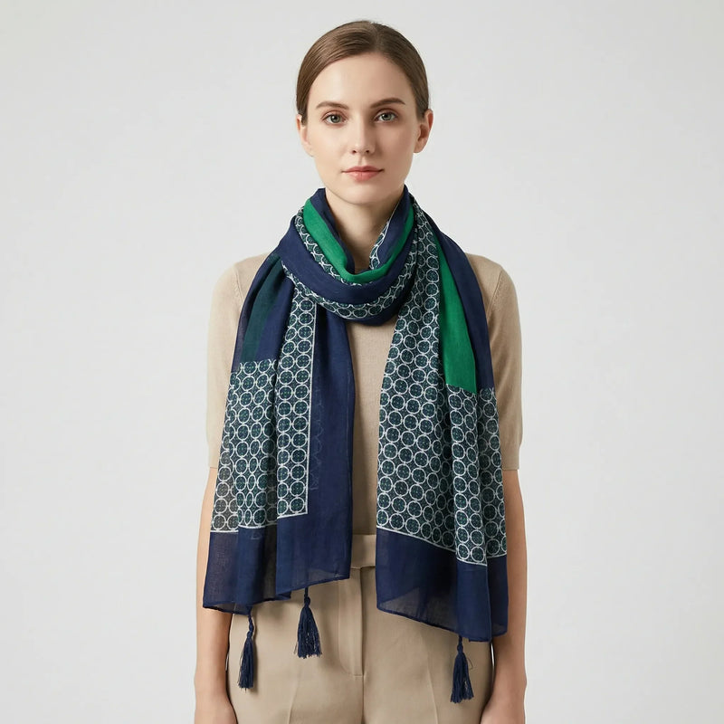 Lichte Damesdoek Met Kwastjesdetails - Janice