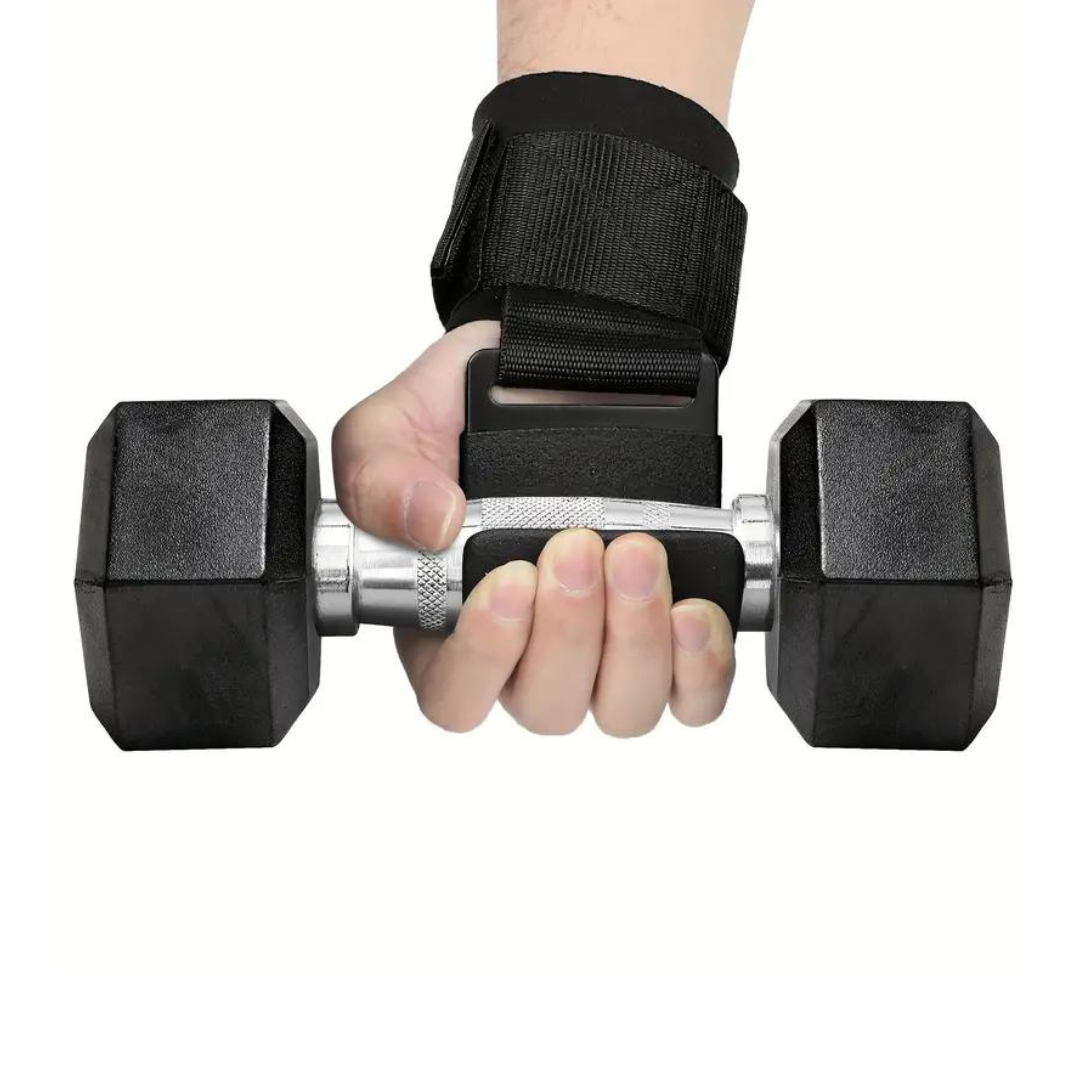 Lifting Hooks mit verstellbarem Handgelenkband - GripMax