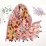 Lightweight Ladies Wrap With Tassel Details - Edna