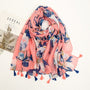 Lightweight Ladies Wrap With Tassel Details - Edna