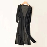 Lightweight Long Open-Front Cardigan - Cora