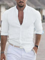 Lightweight Men's Shirt With A Grandad Collar - Reginald