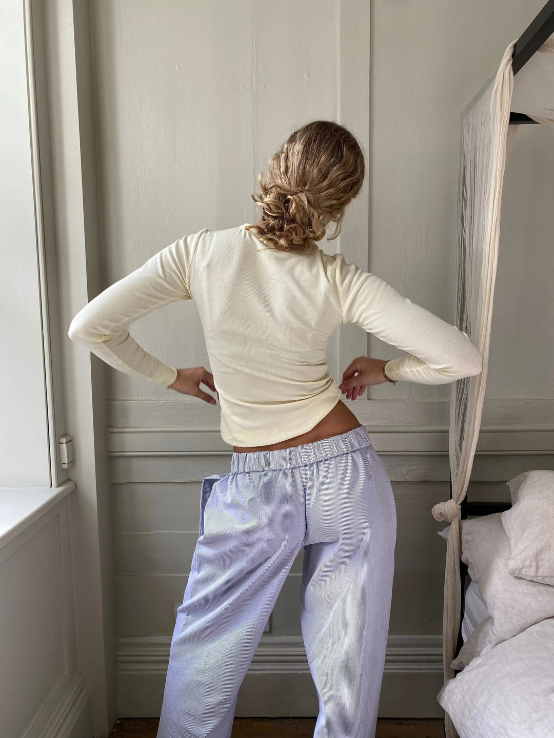 Damen-Loungehose mit Streifenmuster – Elvira