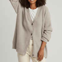 Locker Geschnittener Cardigan Mit Knopfleiste - Jamila