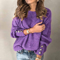 Locker Geschnittener Strickpullover - Charlotta