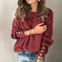 Locker Geschnittener Strickpullover - Charlotta