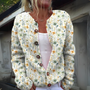 Locker Sitzende Floral Strickjacke - Dana