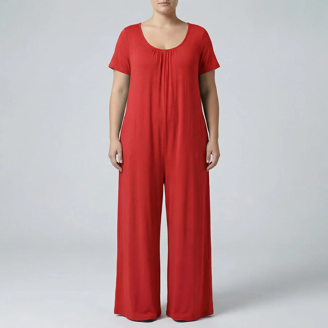 Locker geschnittener, langer Plus Size Jumpsuit - June