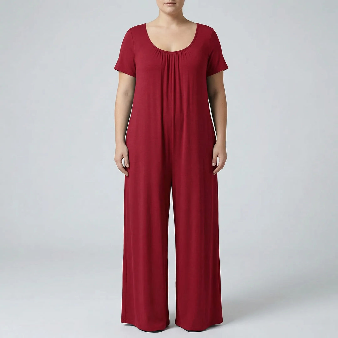 Locker geschnittener, langer Plus Size Jumpsuit - June