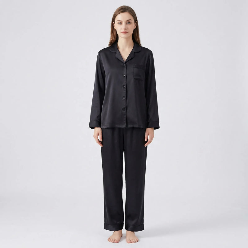 Long-Sleeve Button-Up Pyjama Set - Stephanie