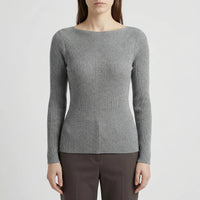 Long-Sleeve Plain Knit Top - Veronica