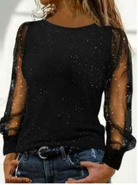 Long-Sleeved Top With Sparkle Details - Viola