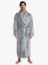 Long Men's Dressing Gown With Tie Belt - Marlon
