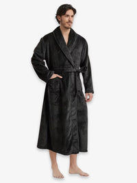 Long Men's Dressing Gown With Tie Belt - Marlon