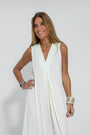 Long Sleeveless Dress With V-Neckline - Cynthia