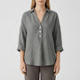 Losse Blouse Met Lange Mouwen En V-Hals - Vicky