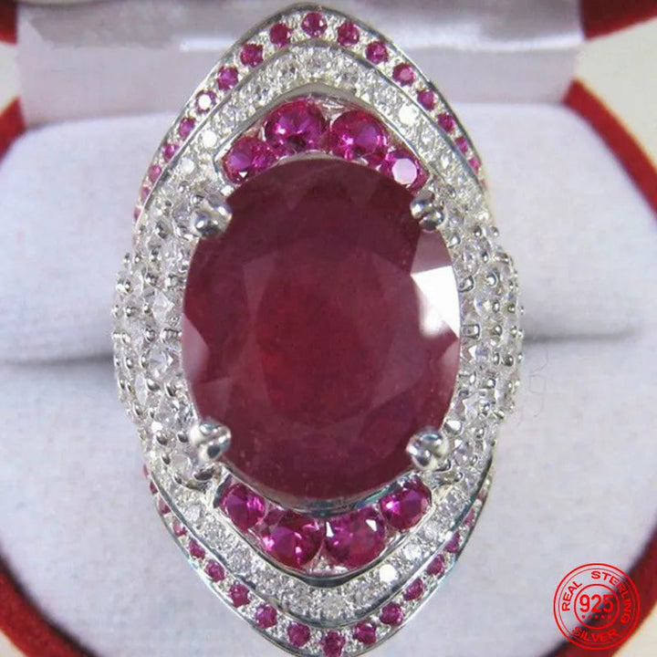 Silberring mit Rubin – Seraphine