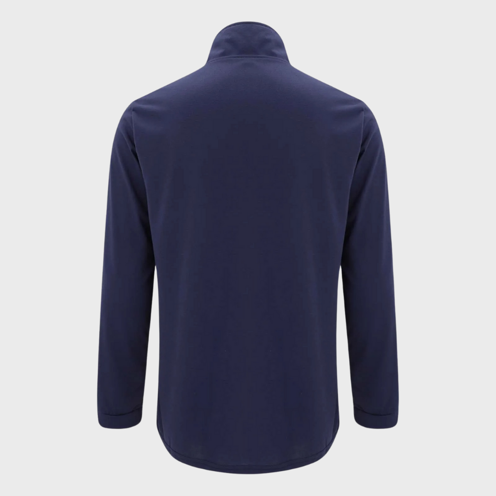 Bequemer Herrenpullover mit Reißverschluss und niedrigem Kragen – Sven